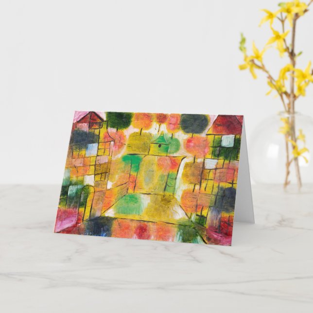 Baum und Architektur-Rhythmen - Paul Klee Card (Yellow Flower)