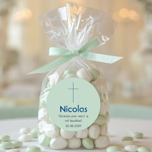 Bautizo Catholic Baptism Christening and Favours Classic Round Sticker