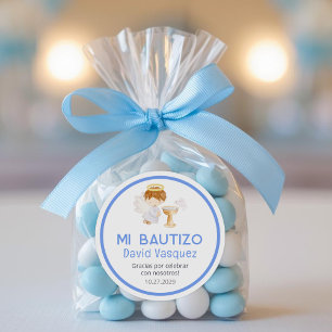 Bautizo in spanish Cute Baptism Christening Favour Classic Round Sticker
