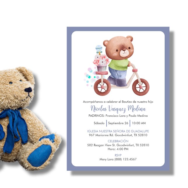 Bautizo Invitacion For Boys Cheerful Baptism Invitation (Creator Uploaded)