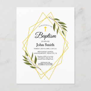 Bautizo Invitation Postcard