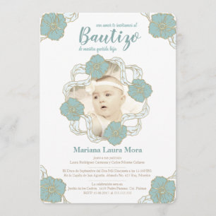 Bautizo Invitation, Unisex en español Invitation