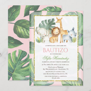 Bautizo Niña Invitacion De bautizo Niña Baptism Invitation