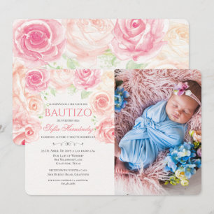 Bautizo Niña Invitacione De bautizo Niña Baptism Invitation