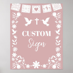 BAUTIZO Pink Cielito Lindo Poster
