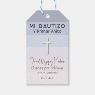 Bautizo y Primer Añito Baptism and First Birthday Gift Tags