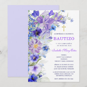  Bautizo Y Primer Añito de nuestro hija Invitation