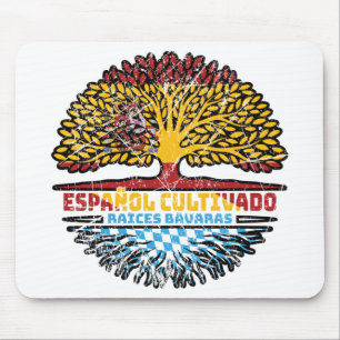 Bavaria Bavarian Spain Spanish Tree Roots Flag Mouse Mat