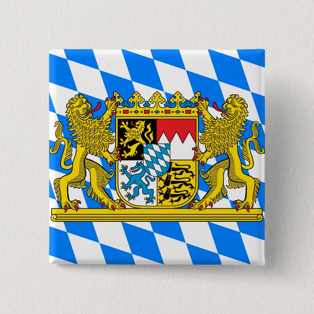 Bavaria Coat of arms 15 Cm Square Badge (Front)