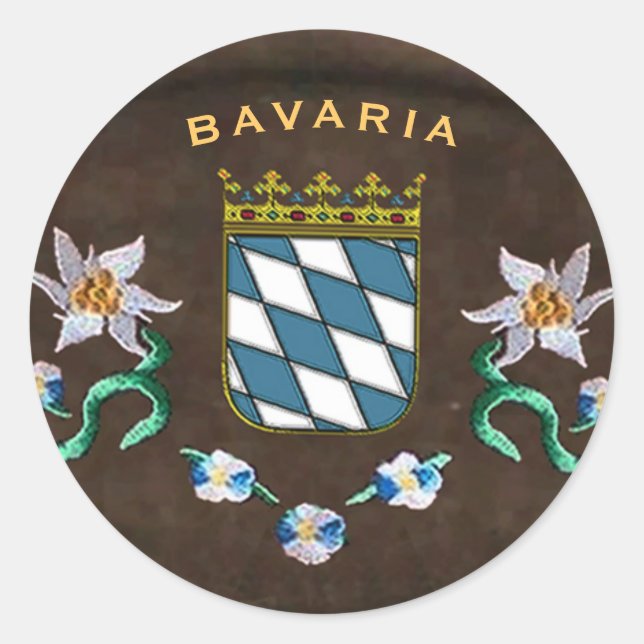Bavaria Coat of Arms Classic Round Sticker (Front)