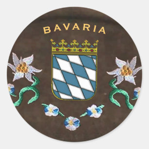 Bavaria Coat of Arms Classic Round Sticker