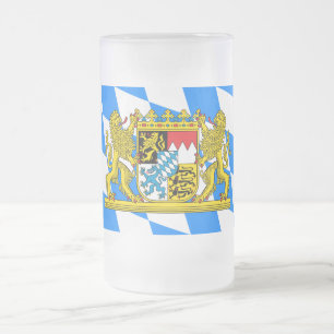 Bavaria Coat of arms Frosted Glass Beer Mug