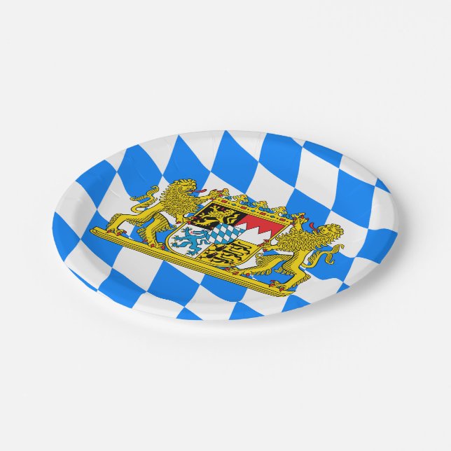 Bavaria Coat of arms Paper Plate (Angled)