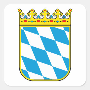Bavaria Coat of Arms Square Sticker