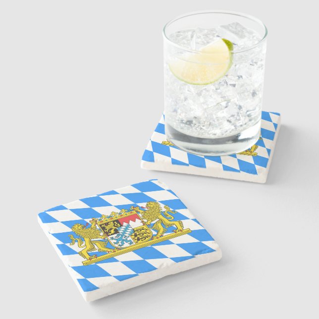 Bavaria Coat of arms Stone Coaster (Side)