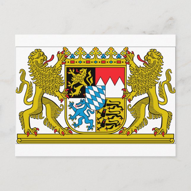 Bavaria (Germany) Coat of Arms Postcard (Front)