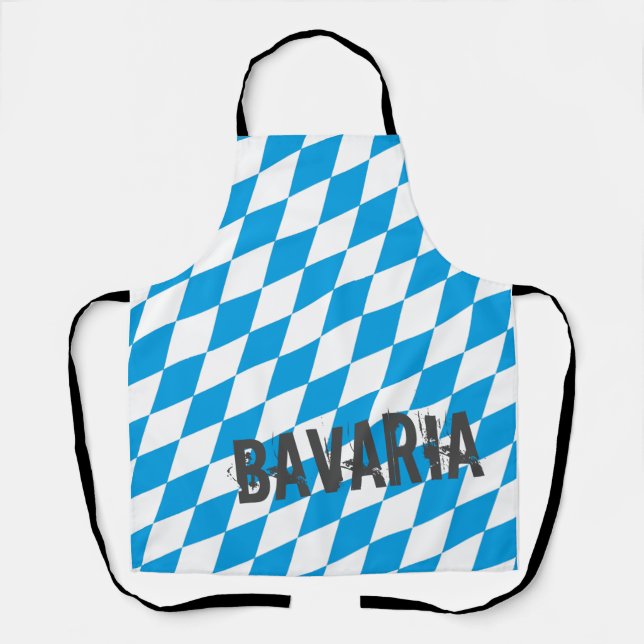 Bavaria Germany Diamond Flag Design Apron (Front)