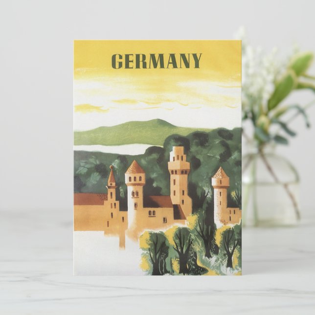 Bavaria, Germany, German Castle Vintage Travel Art (Standing Front)