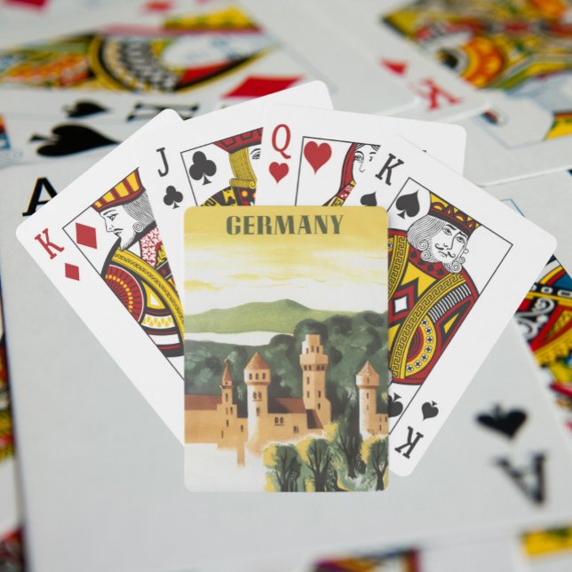 Bavaria, Germany, German Castle Vintage Travel Art Playing Cards (Creator Uploaded)