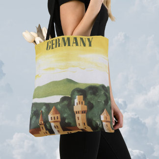 Bavaria, Germany, German Castle Vintage Travel Art Tote Bag