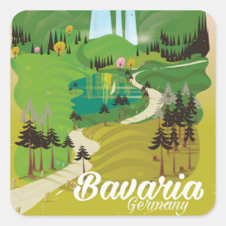 Bavaria Germany landscape travel print Square Sticker