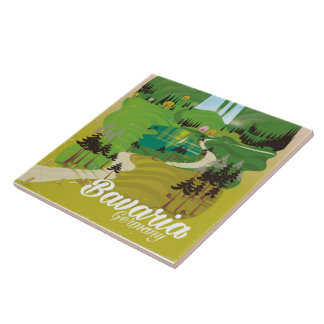 Bavaria Germany landscape travel print Tile