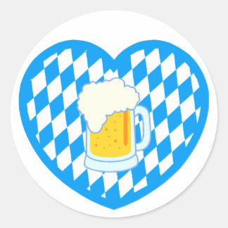 Bavaria Heart beer heart Classic Round Sticker
