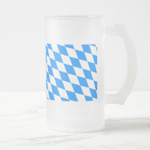 Bavaria lozenges flag frosted glass beer mug