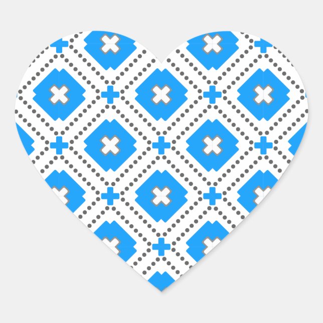 Bavaria Pattern Heart Sticker (Front)