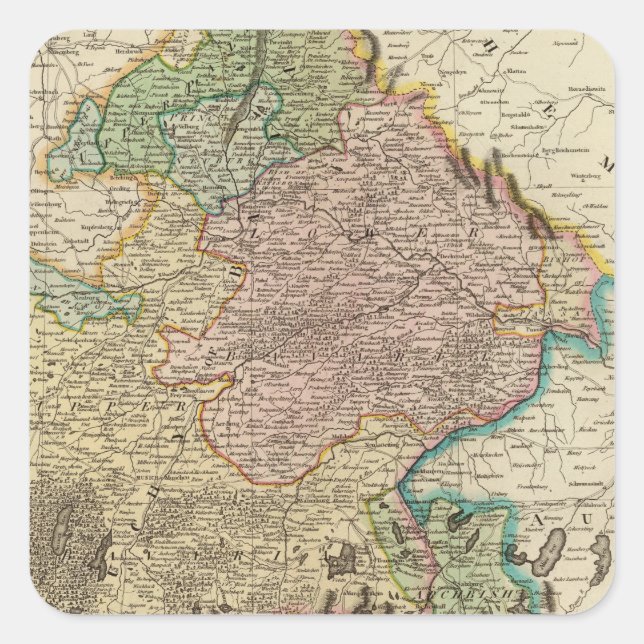 Bavaria proper square sticker (Front)