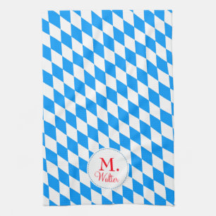Bavaria rhombuses monogramed Kitchen Towel