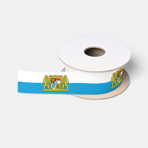 Bavaria ribbon, Emblem & Bavarian Flag colours Satin Ribbon