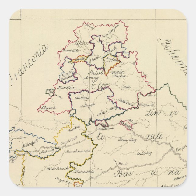 Bavaria Square Sticker (Front)