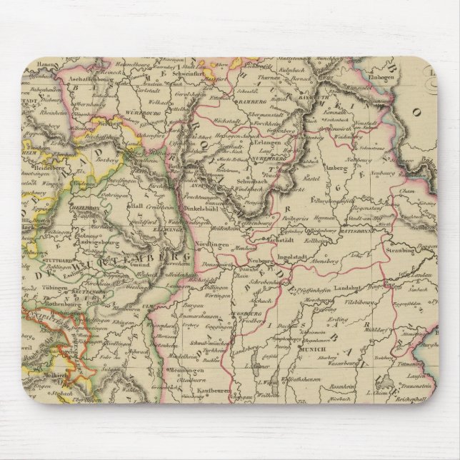 Bavaria, W?rttemberg and Baden Gr Mouse Mat (Front)