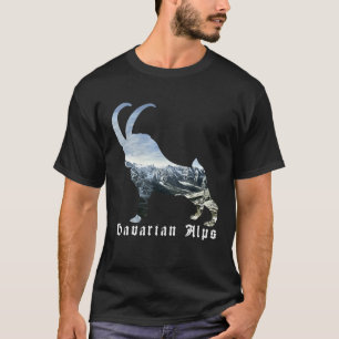 Bavarian Alps Alpine Ibex Wild Goat Silhouette Mou T-Shirt