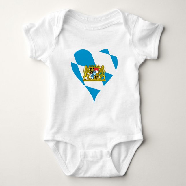Bavarian flag baby bodysuit (Front)