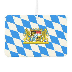 Bavarian flag-coat of arms car air freshener