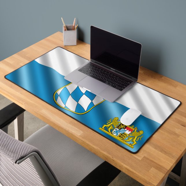 Bavarian flag-coat of arms desk mat (Office 2)