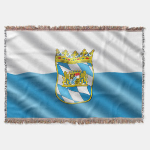 Bavarian flag throw blanket