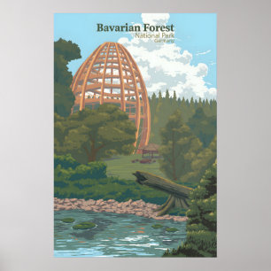 Bavarian Forest National Park Germany Travel Poster