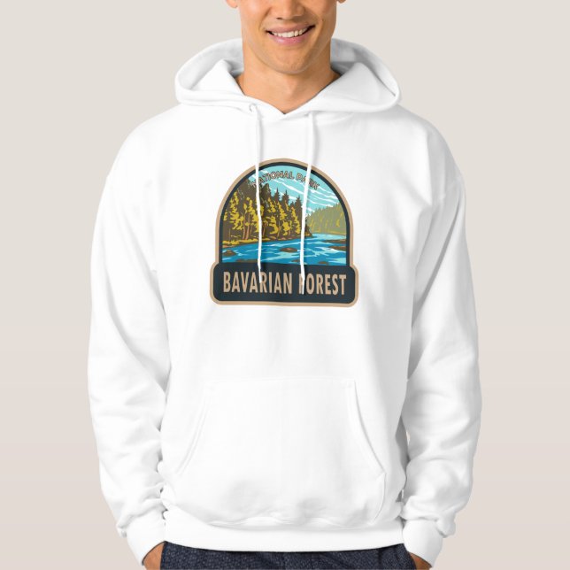 Bavarian Forest National Park Germany Vintage  Hoodie (Front)