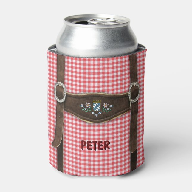 Bavarian Lederhosen Can Cooler (Can Front)
