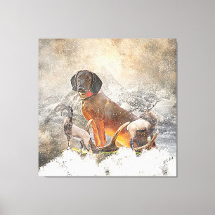 Bavarian Mountain Hound,  Art  Canvas Print