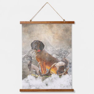 Bavarian Mountain Hound,  Art   Hanging Tapestry