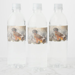 Bavarian Mountain Hound,  Art    Water Bottle Label