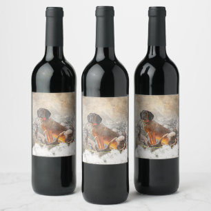 Bavarian Mountain Hound,  Art    Wine Label
