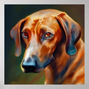 Bavarian Mountain Hound - Dog Portrait Poster