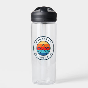 Bavarian National Park Germany Minimalist Mountain Water Bottle