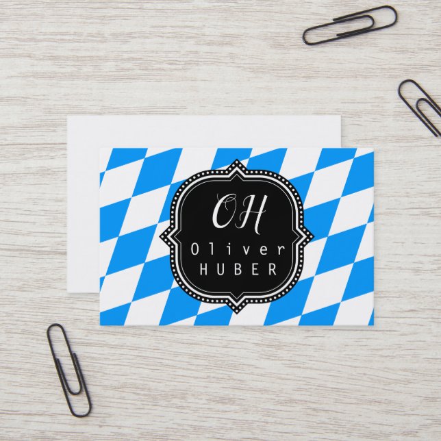 Bavarian Professional: german size Business Card (Front/Back In Situ)