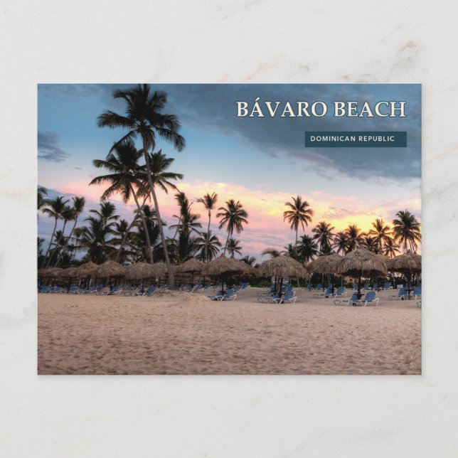 Bávaro Beach at Sunset Postcard (Front)